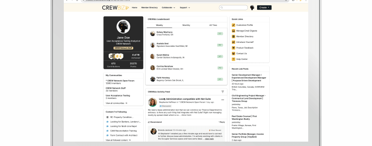 laptop with crewbiz homepage open