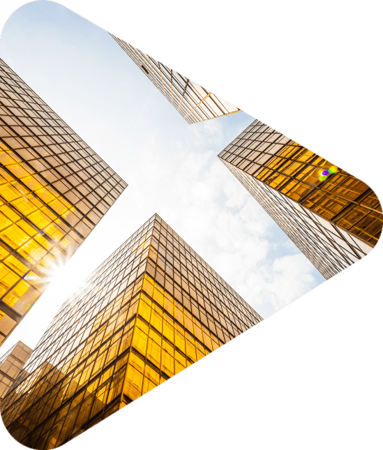 low angle view of modern skyscraper exterior and sky in modern city